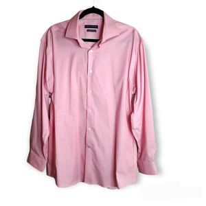 𝅺Tommy Hilfiger Pink theflex supima regular fit stretch Casual Shirt-16 1/2